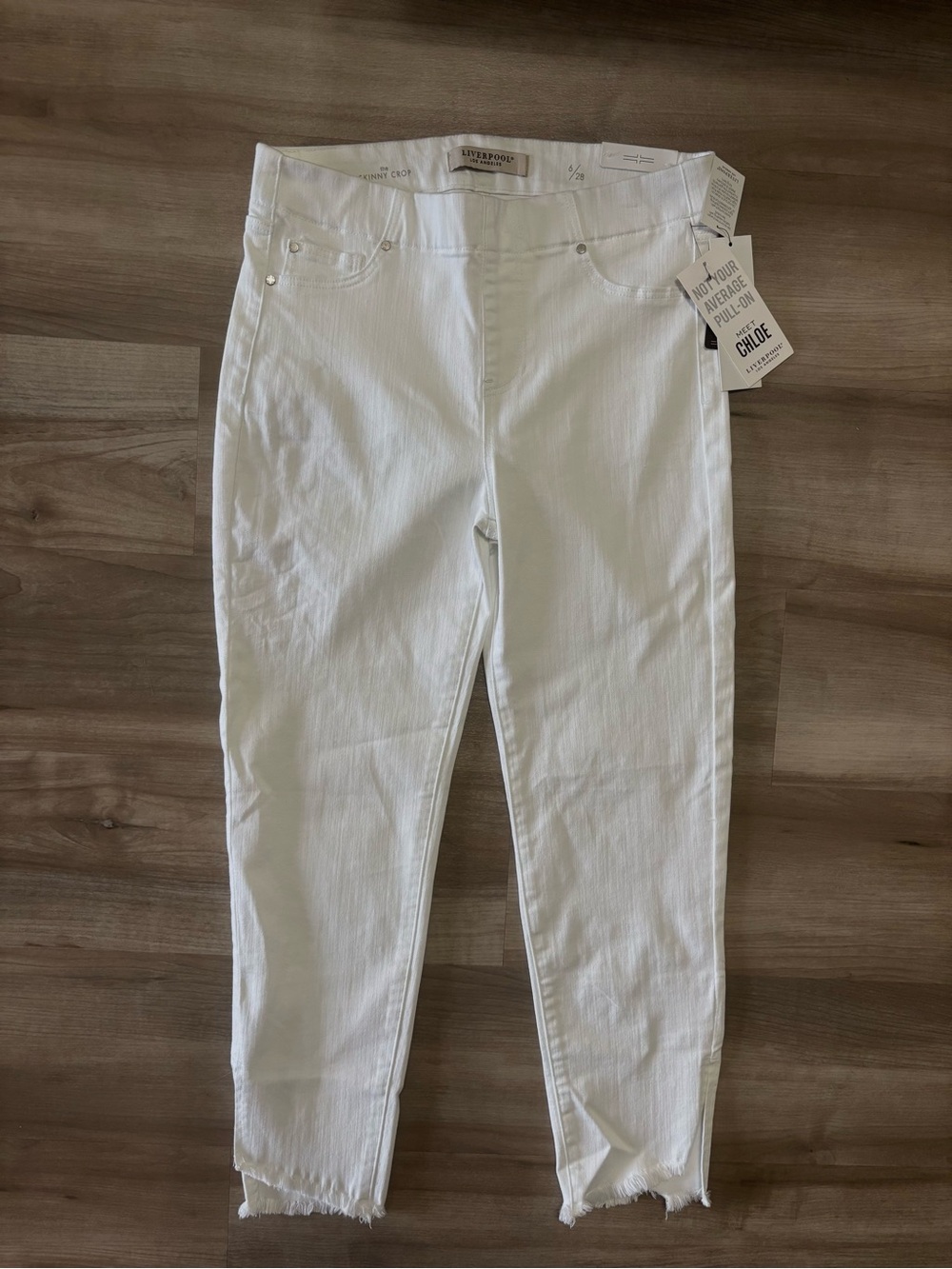 Liverpool Chloe White Skinny Denim Jeans Women’s Size 6 Summer Brunch